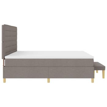Boxspringbett mit Matratze Taupe 200 x 200 cm Stoff