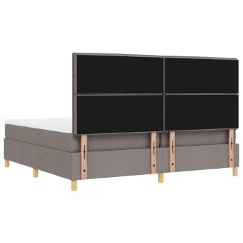 Boxspringbett mit Matratze Taupe 200 x 200 cm Stoff