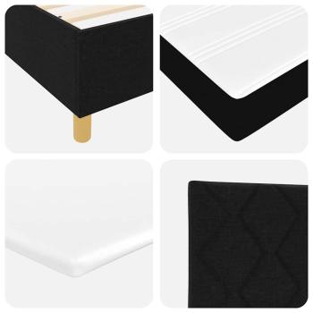 Boxspringbett mit Matratze Schwarz 200 x 200 cm Stoff