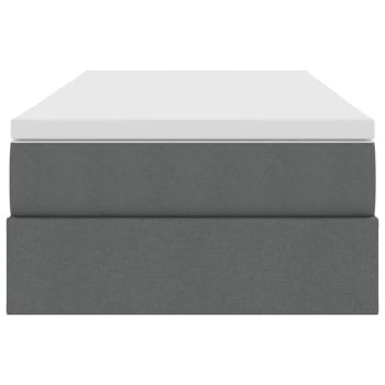 Aufbewahrungsbett mit Matratze Dunkelgrau 100 x 200 cm