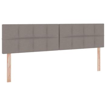 Aufbewahrungsbett mit Matratze Taupe 180 x 200 cm Kunstleder