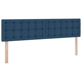 Aufbewahrungsbett mit Matratze Blau 180 x 200 cm Kunstleder