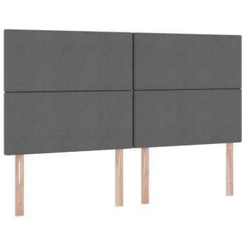 Aufbewahrungsbett Dunkelgrau 200 x 200 cm Kunstleder