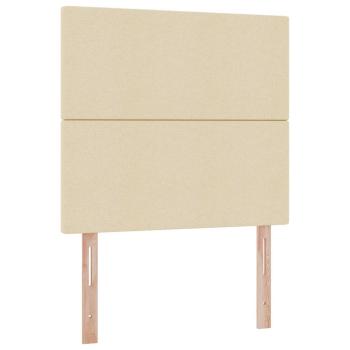 Aufbewahrungsbett mit Matratze Creme 90 x 200 cm Polyester