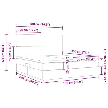 Aufbewahrungsbett mit Matratze Taupe 180 x 200 cm Kunstleder