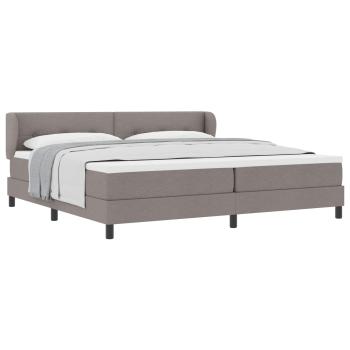 Boxspringbett mit Matratze Taupe 200 x 200 cm Stoff