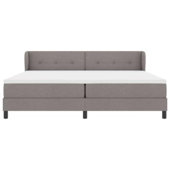 Boxspringbett mit Matratze Taupe 200 x 200 cm Stoff