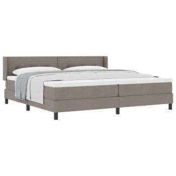 Boxspringbett mit Matratze Taupe 200 x 200 cm Polyester