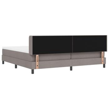 Boxspringbett mit Matratze Taupe 200 x 200 cm Polyester