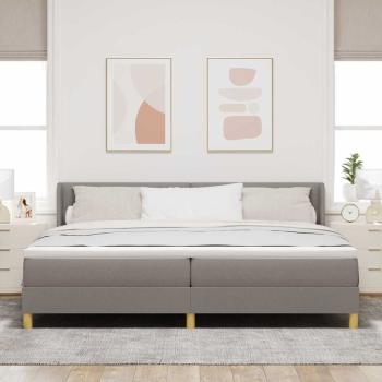 Boxspringbett mit Matratze Taupe 200 x 200 cm Polyester