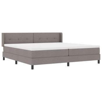 Boxspringbett mit Matratze Taupe 200 x 200 cm Polyester