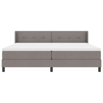 Boxspringbett mit Matratze Taupe 200 x 200 cm Polyester