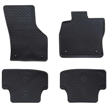 ARDEBO.de - Autofußmatte 4 pcs Schwarz geeignet für Audi A3 2012-2020 Gummi