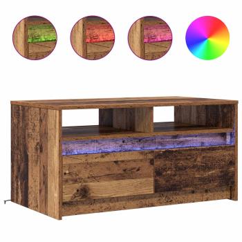 Couchtisch mit Schubladen Altholz 90 x 50 x 45 cm Holzwerkstoff