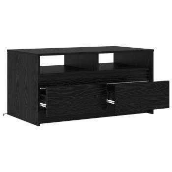 Couchtisch Schwarz Eichen-Optik 90 x 50 x 45 cm Holzwerkstoff