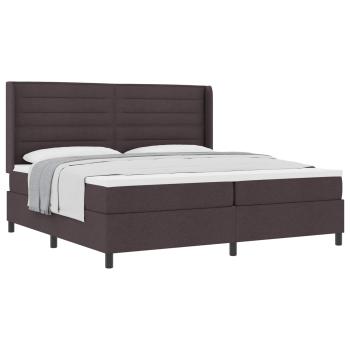 Boxspringbett mit Matratze Dunkelbraun 200 x 200 cm Stoff