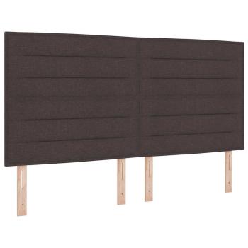 Boxspringbett mit Matratze Dunkelbraun 200 x 200 cm Stoff