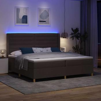 Boxspringbett mit Matratze Braun 140 x 200 cm Stoff