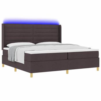 Boxspringbett mit Matratze Braun 140 x 200 cm Stoff