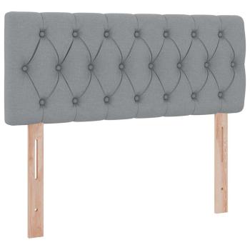 Aufbewahrungsbett mit Matratze Hellgrau 120 x 200 cm