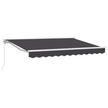 Einziehbare Markise Anthrazit 250 x 200 cm Polyester und Metall