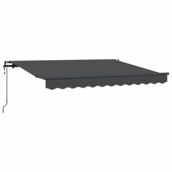 Einziehbare Markise Anthrazit 250 x 200 cm Stoff