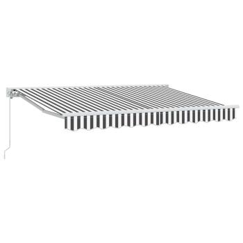 Einziehbare Markise Anthrazit und Weiß 300 x 200 cm