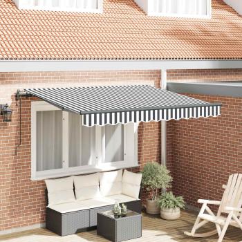 Einziehbare Markise Anthrazit 300 x 200 cm Stoff