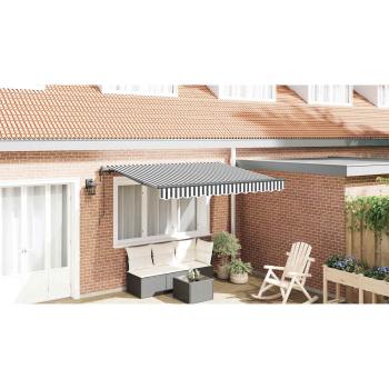Einziehbare Markise Anthrazit 300 x 200 cm Stoff
