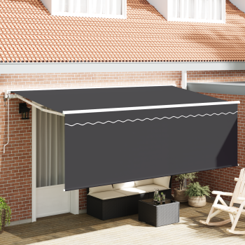 Einziehbare Markise Anthrazit 350 x 200 cm