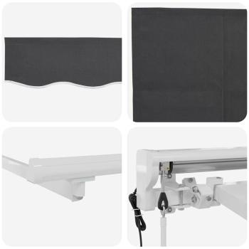 Einziehbare Markise Anthrazit 350 x 200 cm