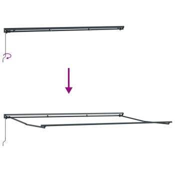 Einziehbare Markise Anthrazit und Weiß 500 x 300 cm