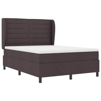 Boxspringbett mit Matratze Dunkelbraun 140 x 200 cm Stoff