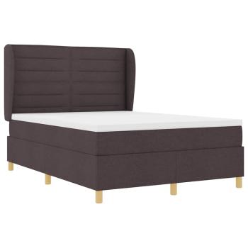 Boxspringbett mit Matratze Dunkelgrau 90x190 cm Dunkelbraun
