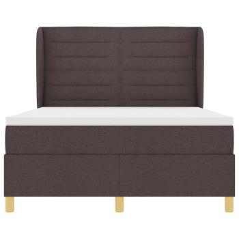 Boxspringbett mit Matratze Dunkelgrau 90x190 cm Dunkelbraun