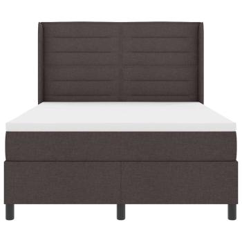 Boxspringbett mit Matratze Dunkelbraun 140 x 200 cm Stoff