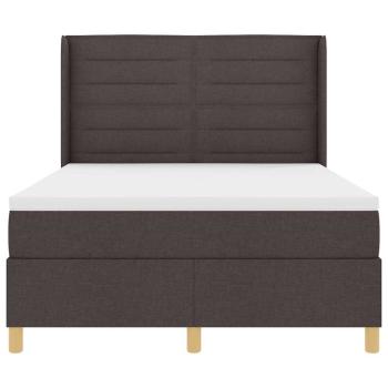 Boxspringbett mit Matratze Dunkelbraun 140 x 190 cm Stoff