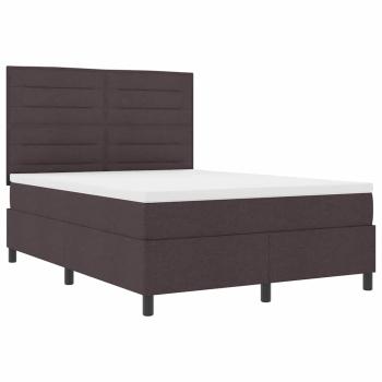 Boxspringbett mit Matratze Dunkelbraun 140 x 190 cm Stoff