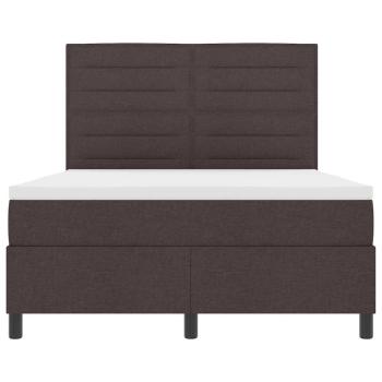 Boxspringbett mit Matratze Dunkelbraun 140 x 190 cm Stoff