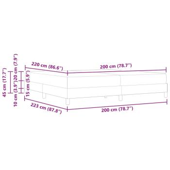 Boxspringbett mit Matratze Dunkelblau 200 x 220 cm Stoff