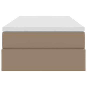 Aufbewahrungsbett mit Matratze Cappuccino 90 x 200 cm