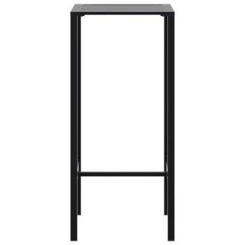3-tlg. Gartenbar-Set Schwarz Pulverbeschichteter Stahl