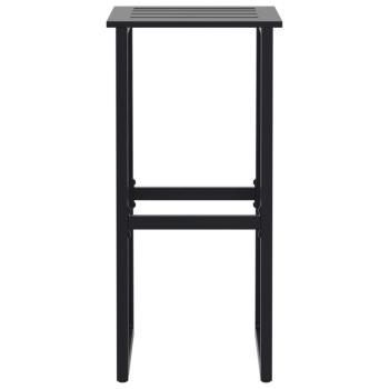 3-tlg. Gartenbar-Set Schwarz Pulverbeschichteter Stahl