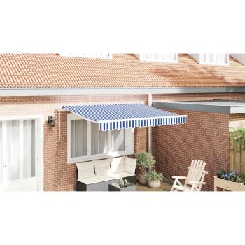 Einziehbare Markise Blau 250 x 200 cm Stoff