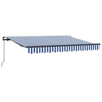 Einziehbare Markise Blau 250 x 200 cm Stoff