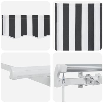 Einziehbare Markise Anthrazit 250 x 200 cm Stoff