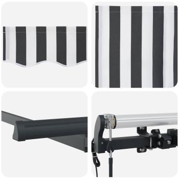 Einziehbare Markise Anthrazit 250 x 200 cm Stoff
