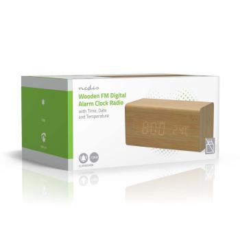 Digital-Wecker-Radio | LED | USB-C? Female | FM | Snooze-Funktion | Sleep Timer | Anzahl Alarme: 2 | Braun