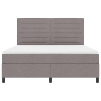 Boxspringbett mit Matratze Taupe 180 x 200 cm Stoff