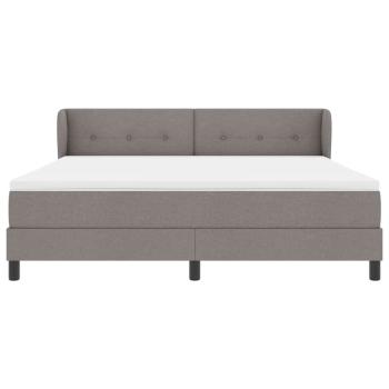ARDEBO.de - Boxspringbett mit Matratze Taupe 180 x 200 cm Stoff